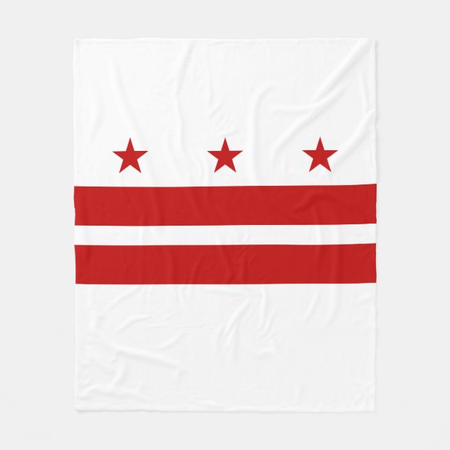 Washington DC flag Fleece Blanket (Front)