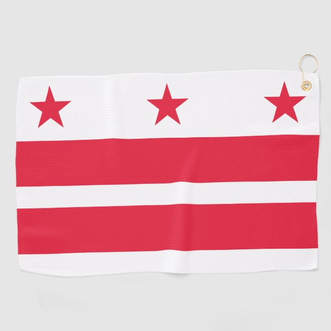 Washington DC Flag Golf Towel (Horizontal)