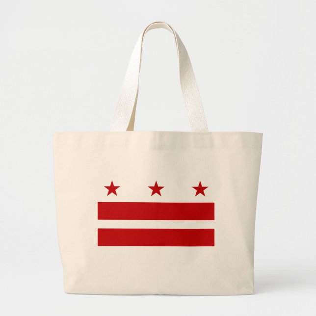 Washington DC flag Large Tote Bag (Front)