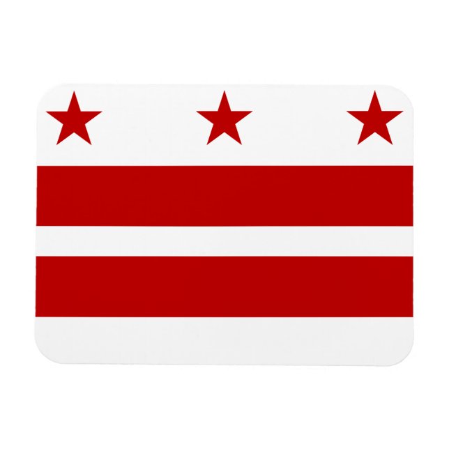 Washington DC flag Magnet (Horizontal)