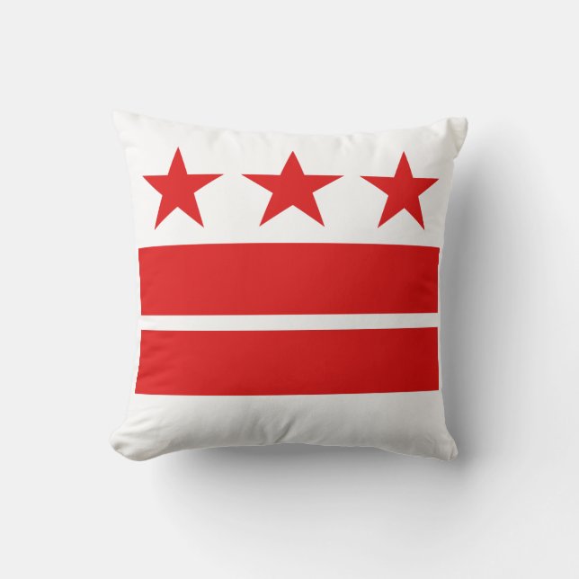 Washington DC Flag Pillow (Front)