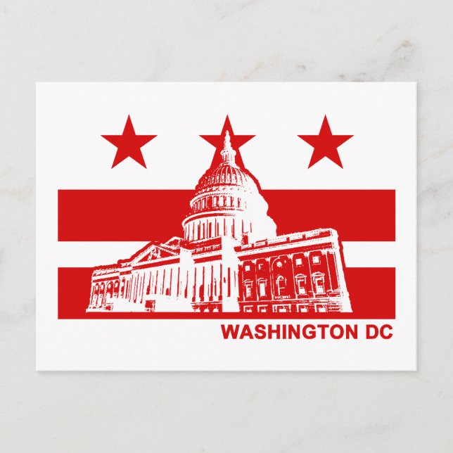 Washington DC Flag Postcard (Front)