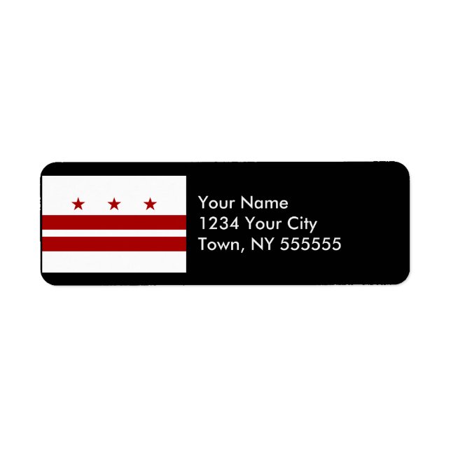Washington DC Flag Return Address Label (Front)