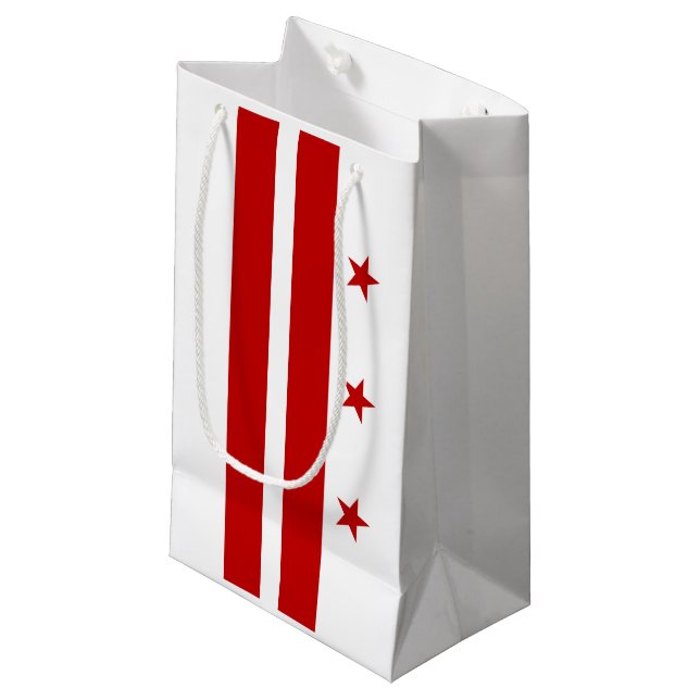 Washington DC flag Small Gift Bag (Front Angled)