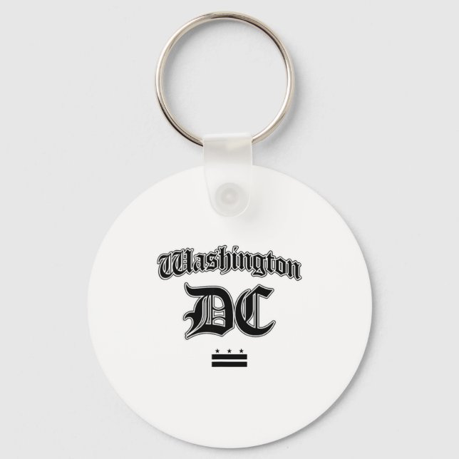 Washington Dc Flag Souvenir  Key Ring (Front)
