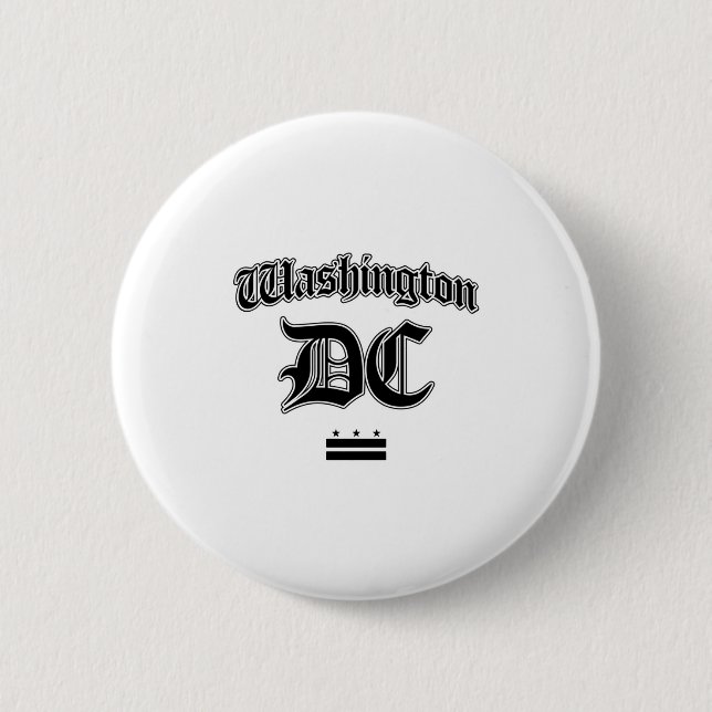Washington Dc Flag Souvenir Long Sleeve  6 Cm Round Badge (Front)