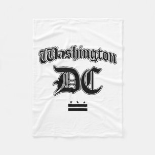 Washington Dc Flag Souvenir Long Sleeve Fleece Blanket