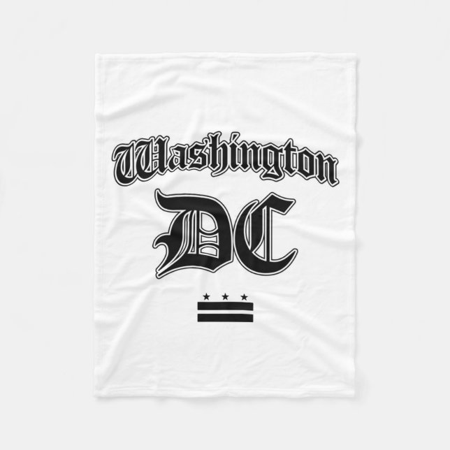 Washington Dc Flag Souvenir Long Sleeve  Fleece Blanket (Front)