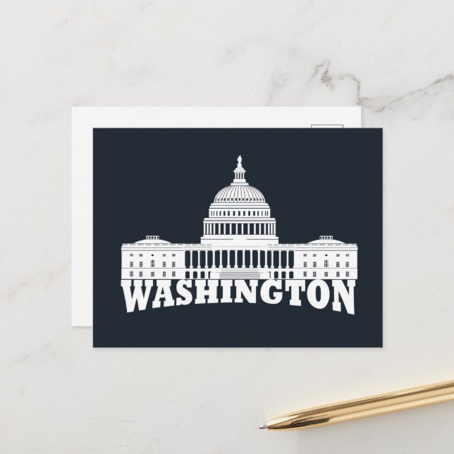 Washington DC Holiday Postcard (Front/Back In Situ)