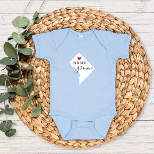Washington DC Home Grown   Editable Colours State Baby Bodysuit