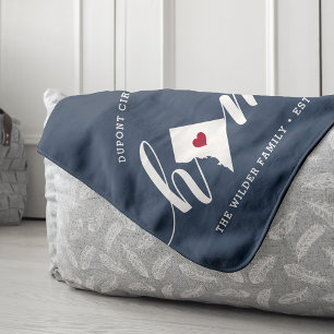 Washington DC Home Town Personalised Sherpa Blanket
