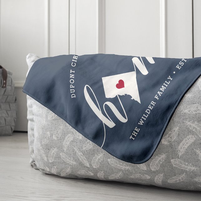 Washington DC Home Town Personalised Sherpa Blanket (Creator Uploaded)