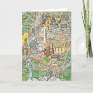 Washington DC Illustrated View Card