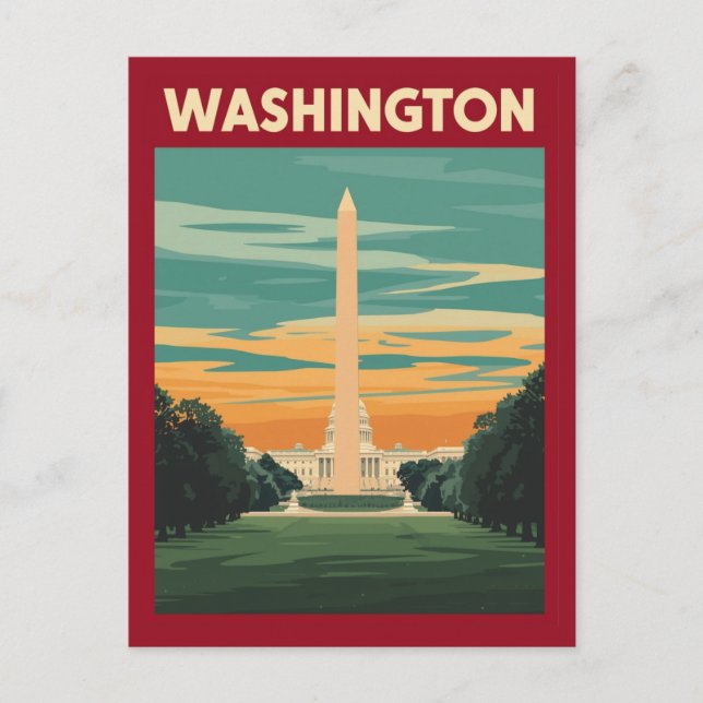 Washington DC Landmark Postcard (Front)