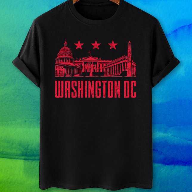 Washington dc landmarks flag  T-Shirt (Creator Uploaded)