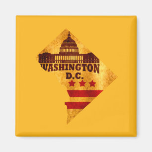 washington dc map magnet