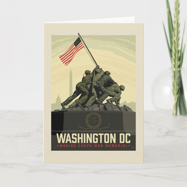 Washington, DC | Marine Corps War Memorial Card (Front)