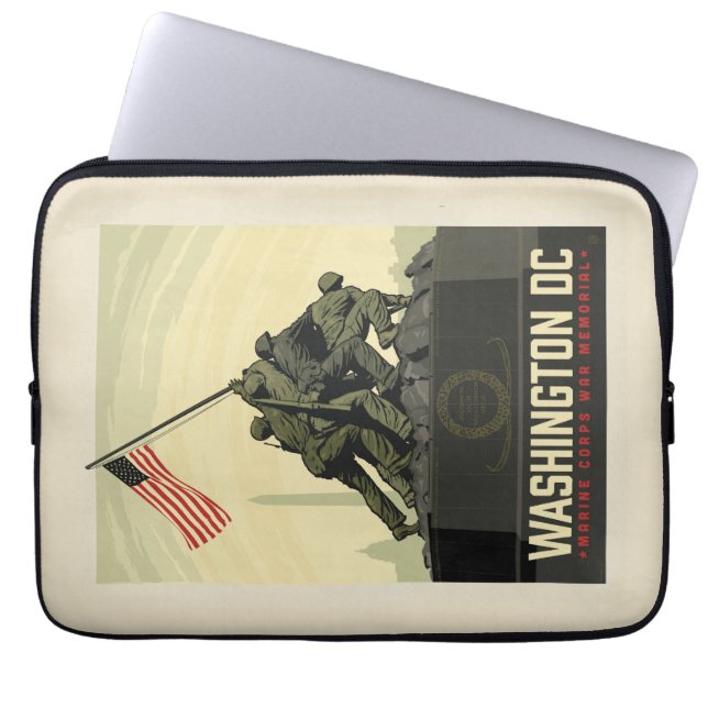 Washington, DC | Marine Corps War Memorial Laptop Sleeve (Front)