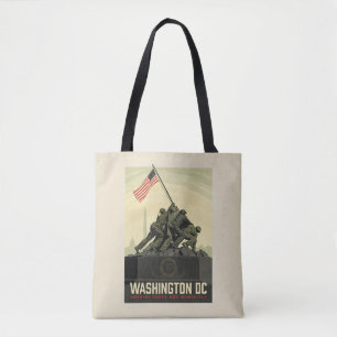 Washington, DC   Marine Corps War Memorial Tote Bag