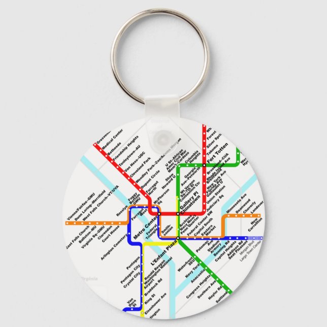 Washington dc metro Keychain (Front)