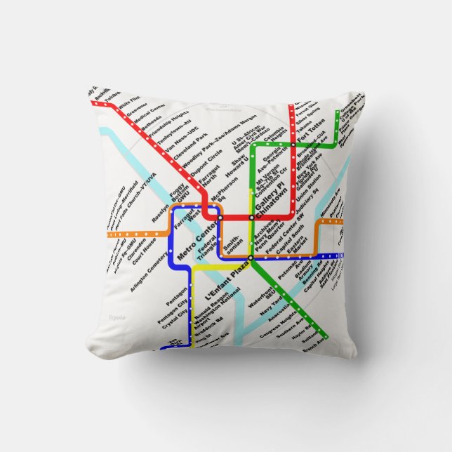 Washington dc metro  MoJo Pillows (Front)