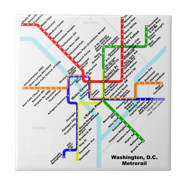 Washington DC metro tile (Front)