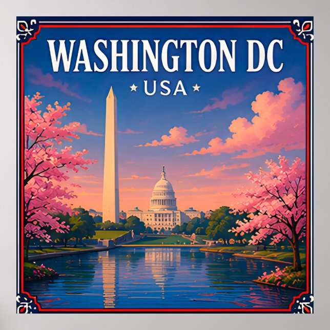 🏛️ Washington DC Monument Memory From Capital 🏛️ Poster (Front)