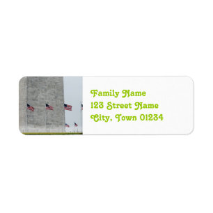 Washington DC Monument Return Address Label