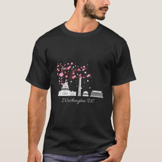 Washington Dc Monuments Memorials Cherry Blossoms  T-Shirt