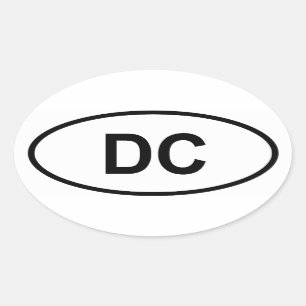Washington "DC" Oval Sticker