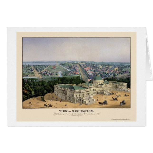 Washington, DC Panoramic Map - 1852 (Front Horizontal)