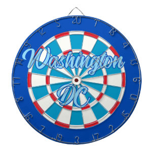 Washington DC Patriotic Red White and Blue Design Dartboard
