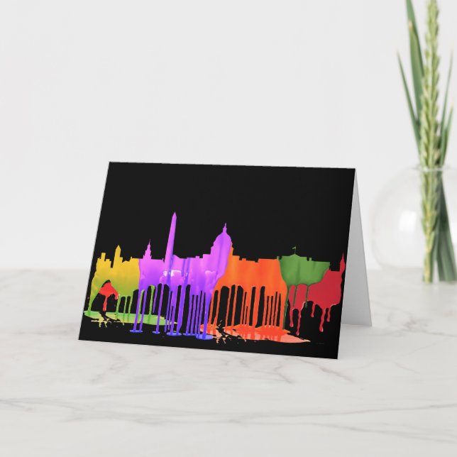 WASHINGTON DC PUDDLES - HOLIDAY CARD (Front)