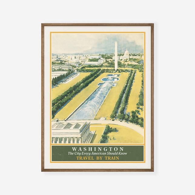Washington DC Railroad Towards the Capitol Travel  Poster (Creator Uploaded)
