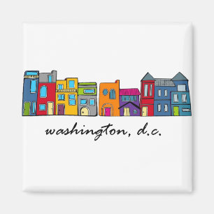 Washington DC Row House Magnet