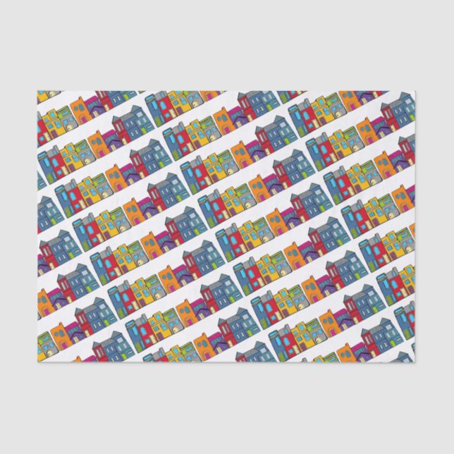 Washington DC Row House Tissue Paper (Front)