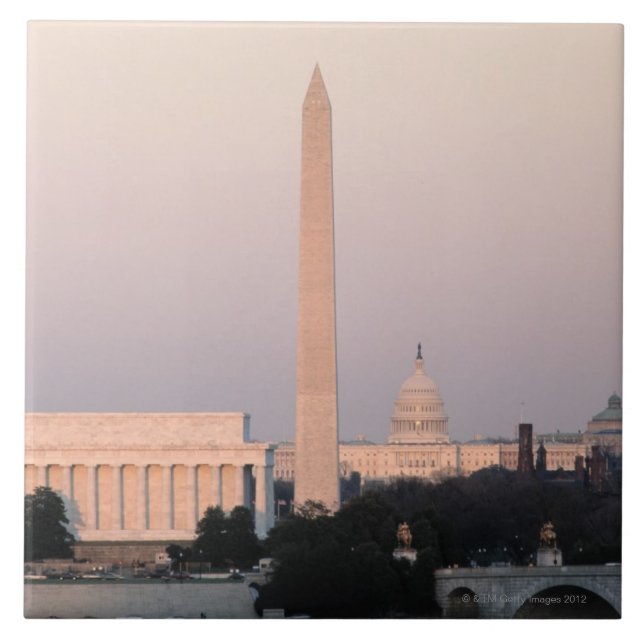 Washington, DC Skyline Ceramic Tile (Front)