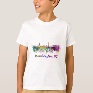 Washington DC skyline in watercolor T-Shirt