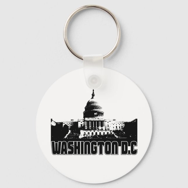 Washington DC Skyline Key Ring (Front)