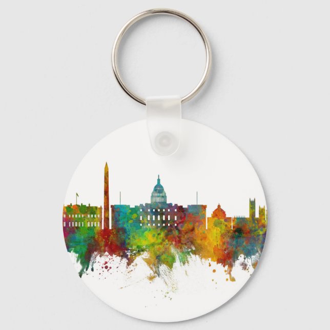 Washington DC Skyline Key Ring (Front)