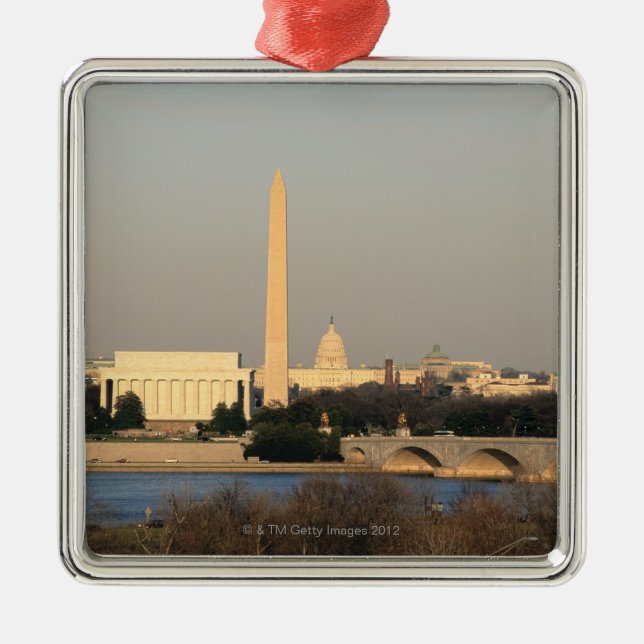 Washington DC Skyline Metal Tree Decoration (Front)