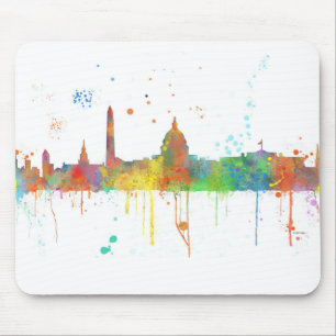 WASHINGTON DC SKYLINE MOUSE PAD
