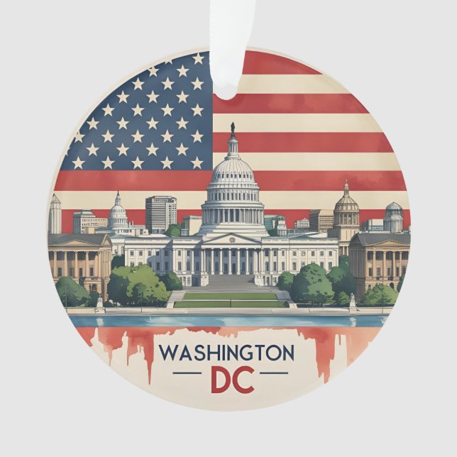Washington DC Skyline Ornament (Front)