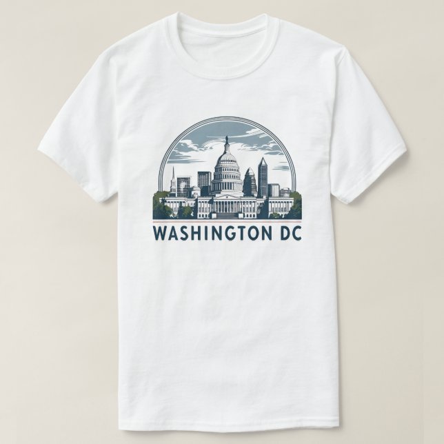 Washington DC Skyline T-Shirt (Design Front)