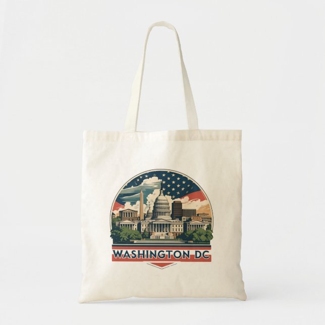 Washington DC Skyline Tote Bag (Front)