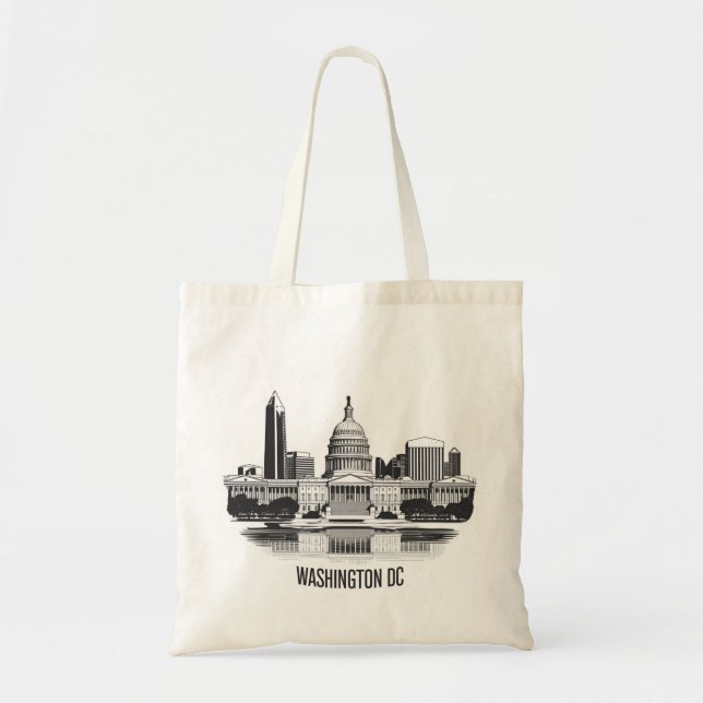 Washington DC Skyline Tote Bag (Front)