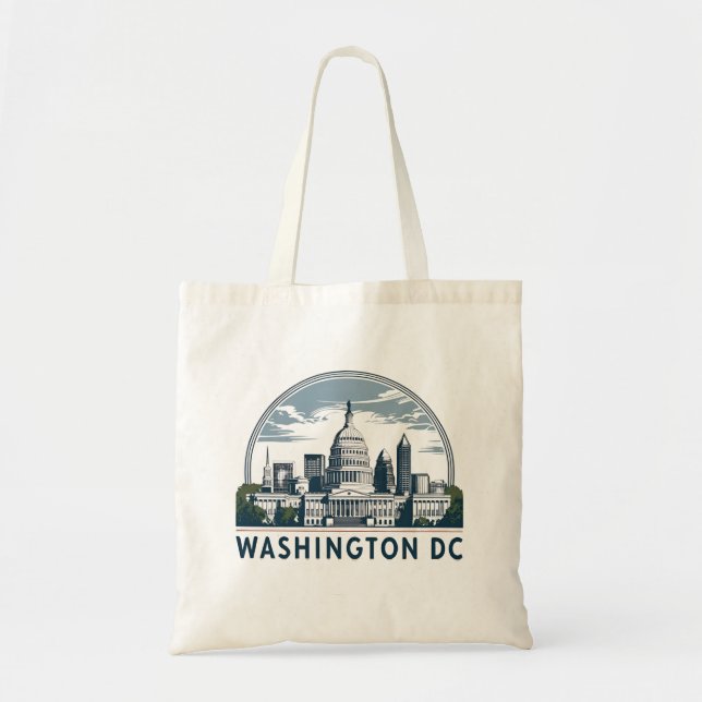 Washington DC Skyline Tote Bag (Front)