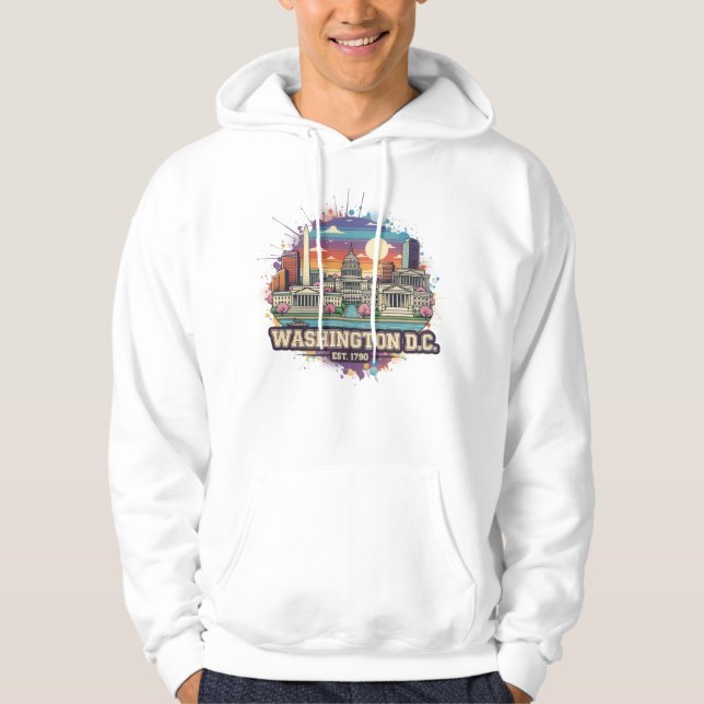 Washington DC Skyline | USA Capital City Pride Hoodie (Front)