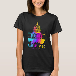 Washington DC skyline Watercolor Souvenirs US Capi T-Shirt