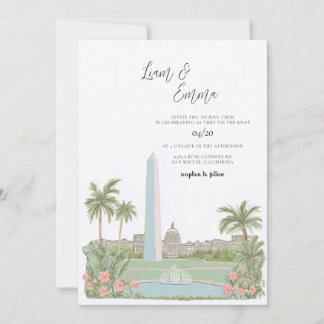 Washington DC Skyline Wedding Invitation